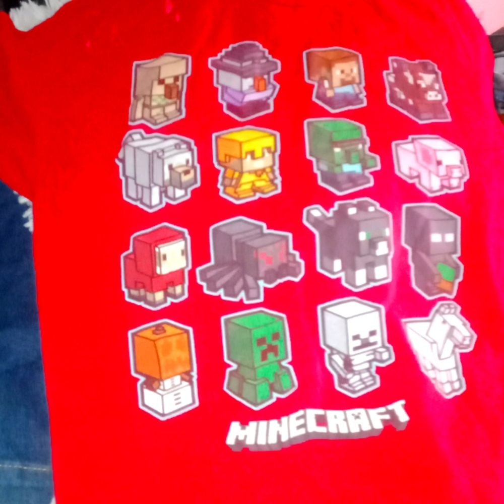 2x youth Minecraft T shirt